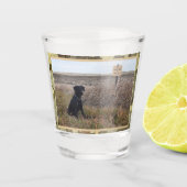 Verre A Shot Black Lab Chasse Chien Avec Camo Trim (Devant)
