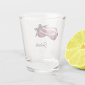 Verre A Shot Black Lace Burgundy Mask Bow (Dos)