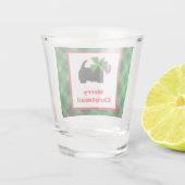 Verre A Shot Black Scotty Chien Tartan Plaid Noël (Dos)
