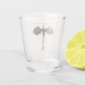 Verre A Shot Black Tribal Flight Dragon Imaginaire blanc (Dos)