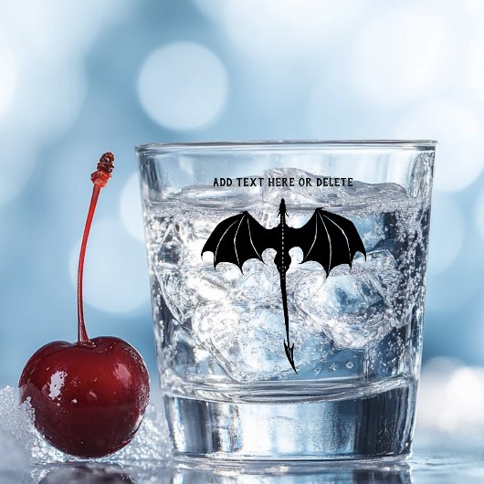 Verre A Shot Black Tribal Flight Dragon Imaginaire blanc