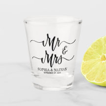 Black & White Minimalist Wedding Favor Modern Text