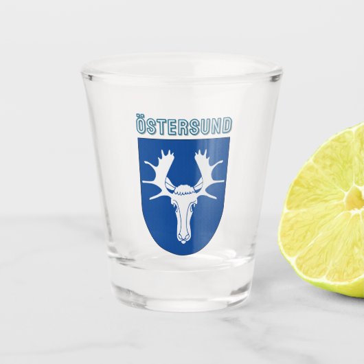 Verre A Shot Blason d'Östersund - Suède (Devant)