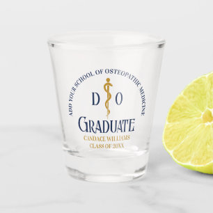 Verre A Shot Bleu bleu Ostéopathie Médicale de l'école