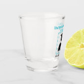 Verre A Shot Bleus layette noirs faits sur commande de réunion (Gauche)