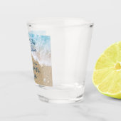 Verre A Shot Blue Beach Waves Sandy Tots Shot Glass (Droite)