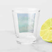 Verre A Shot Blue Ocean Summer Beach Waves (Dos)
