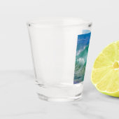 Verre A Shot Blue Ocean Summer Beach Waves (Gauche)