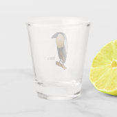 Verre A Shot Boat-billed heron bird cartoon (Dos)