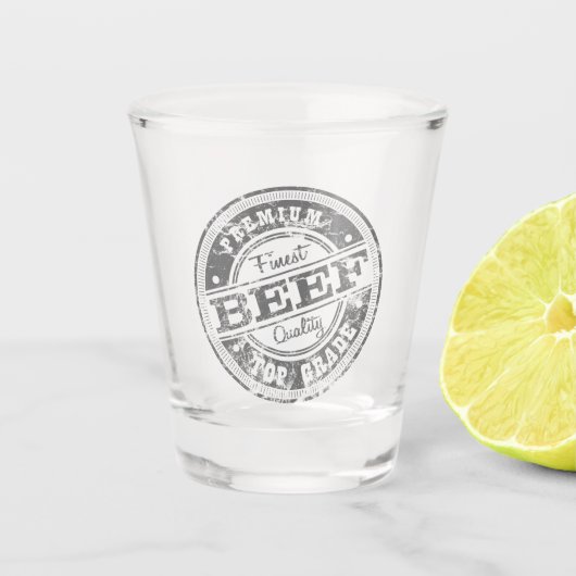 Verre A Shot Boeuf de qualité supérieure-Gris (Devant)