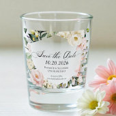 Verre A Shot Boho Mariage de cadre fleuri