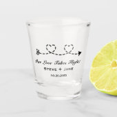 Verre A Shot Boho Travel Wedding Elegant Romantic Custom  (Devant)