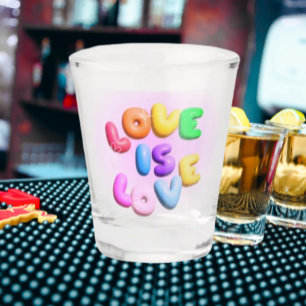 Verre A Shot Boire avec fierté : Verre à shot 3D arc-en-ciel Lo