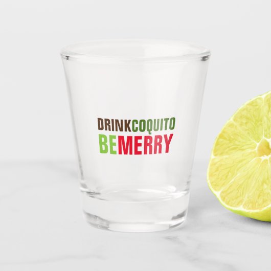 Verre A Shot Boire Coquito Be Joyeux Christmas (Devant)