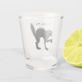 Verre A Shot Boire-moi le chat d'Halloween (Dos)