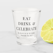 Verre A Shot Boisson moderne pour manger Célébrer le Mariage (Devant)