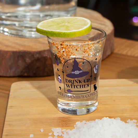 Verre A Shot Boisson Violette Les Sorcières de Halloween