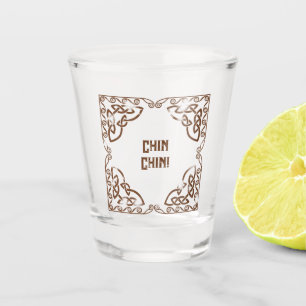 Verre A Shot Boissons Amusantes Chin Chin ! Ajoutez la bordure 