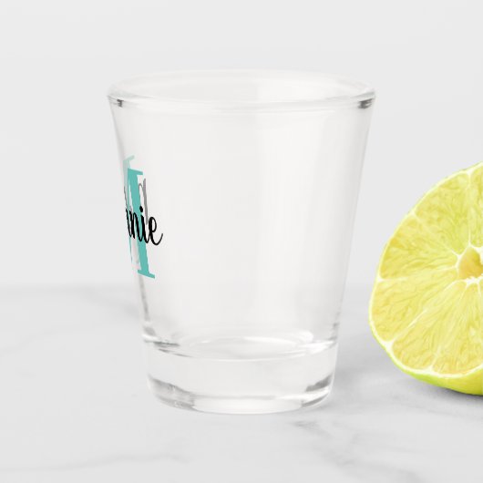 Verre A Shot Boîte de boisson personnalisée avec monogramme élé (Droite)