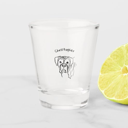Verre A Shot Boîtier en blanc : texte modifiable (Devant)