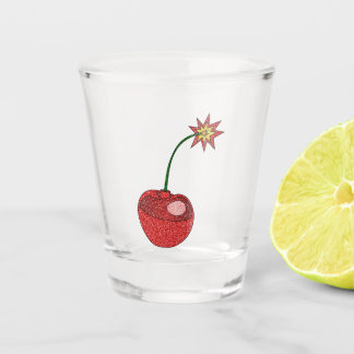 Verre A Shot Bombe cerise parties scintillant