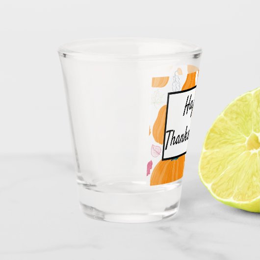 Verre A Shot bon thanksgiving avec Citrouille (Gauche)