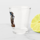Verre A Shot Bonfire Night - Skeleton boit par le feu (Droite)