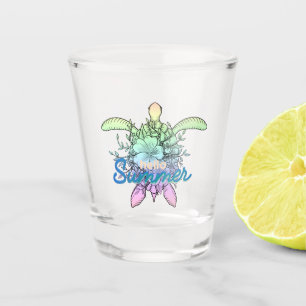 Verre A Shot Bonjour Tortue d'été