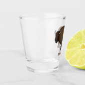 Verre A Shot Bonne illustration de bison américain  (Gauche)