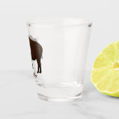 Verre A Shot Bonne illustration de bison américain  (Droite)