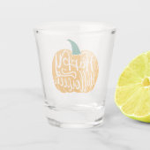 Verre A Shot Bonne lettre Halloween sur citrouille sculpté (Dos)