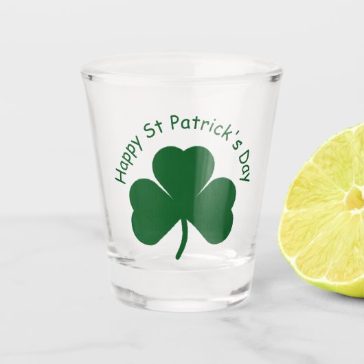 Verre A Shot Bonne Saint Patrick's Day (Devant)