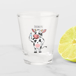 Verre A Shot Bonne vache avec dessin animé de biberon