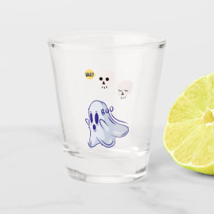 Verre A Shot Boo Ghost UK 31 Éffrayant USA Crâne Octobre Hallow