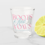 Verre A Shot Boots et Vows - Western Bachelorette (Devant)