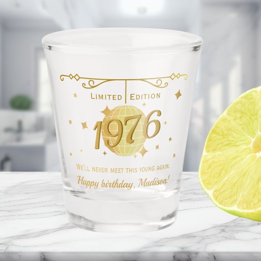 Verre A Shot Born in 1976 50th birthday party drinks barware