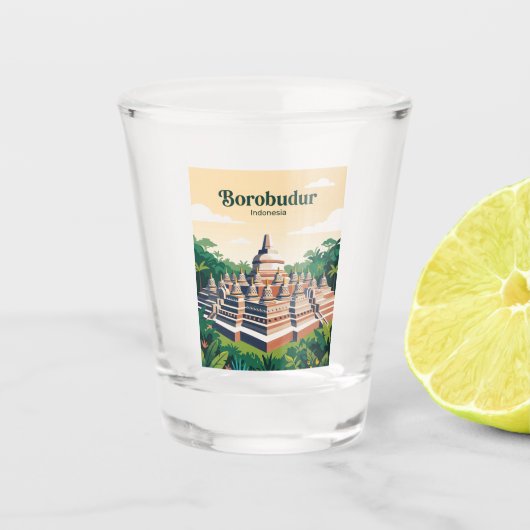 Verre A Shot Borobudur Indonésie (Devant)