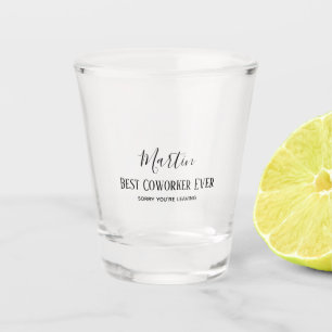 Verre A Shot Boss Coworker quittant AJOUTER Devis Drôle, Person
