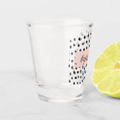 Verre A Shot Boss et points noirs Pastel Rose moderne (Gauche)
