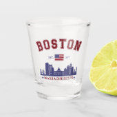 Verre A Shot Boston Massachusetts Est. 1630 Travel (Devant)