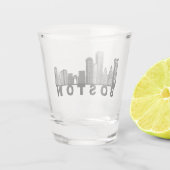 Verre A Shot Boston Skyline Silhouette  (Dos)