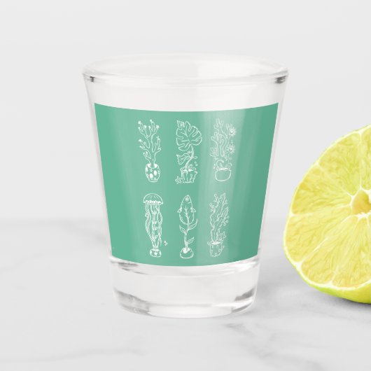 Verre A Shot Botanique fantaisiste (Devant)