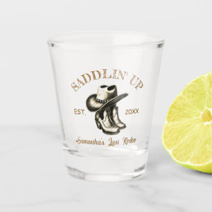 Verre A Shot Bottes et chapeau de cowgirl pour enterrement de v