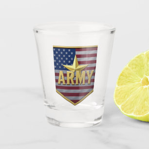Verre A Shot Bouclier du drapeau de l'armée