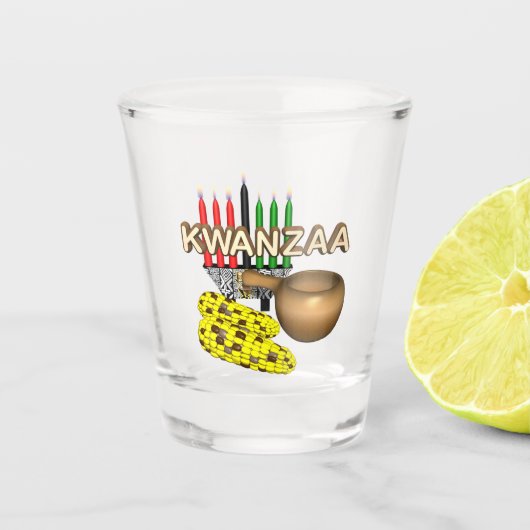 Verre A Shot Bougies de Kwanzaa- (Devant)