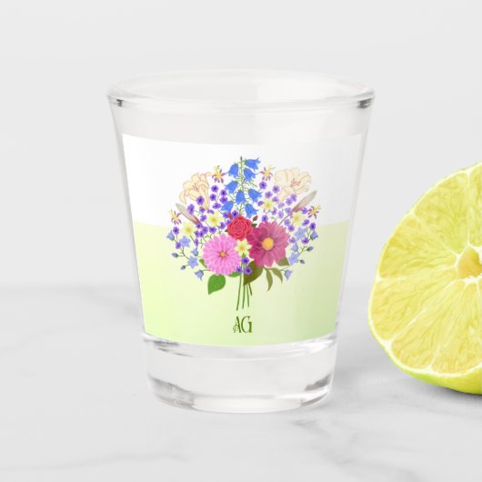 Verre A Shot Bouquet jaune (Devant)