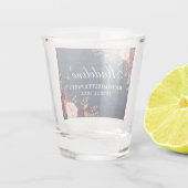 Verre A Shot Bourgogne Floral Bleu Bois Bachelorette (Dos)