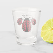 Verre A Shot Boutons mignons avec votre nom (Dos)