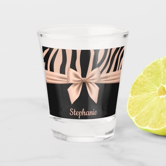 Verre A Shot Bow rose (Devant)