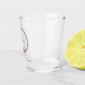Verre A Shot Bracelet charme rose rouge (Droite)